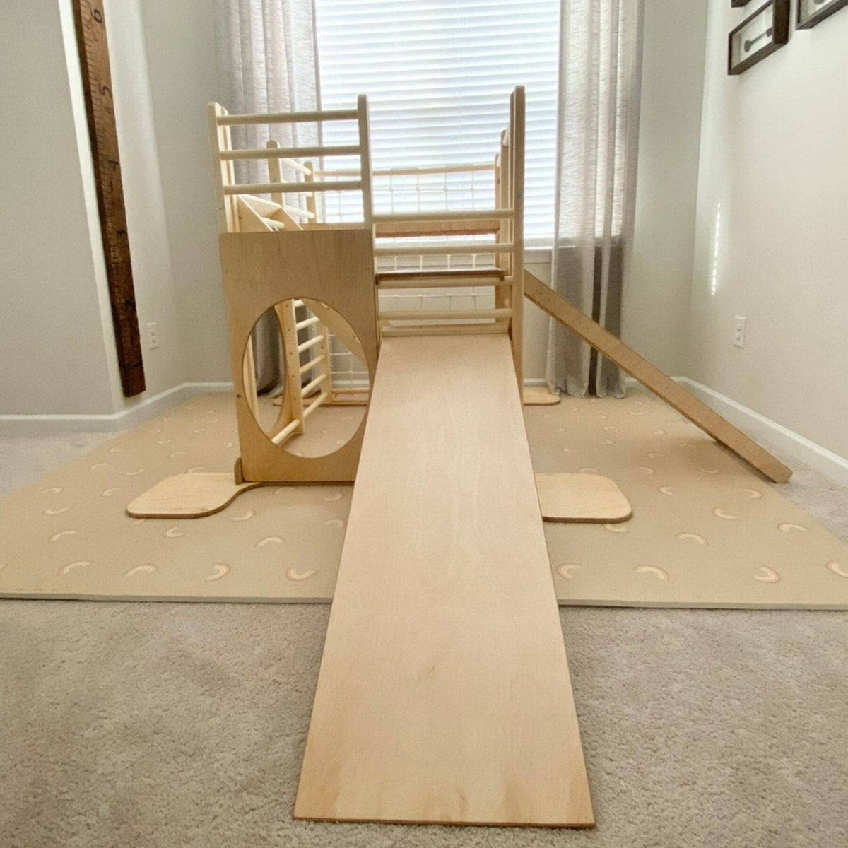 Betten und Klettergerüste Indoor Klettergerüst Kinder Holz Spielturm Holz XXL