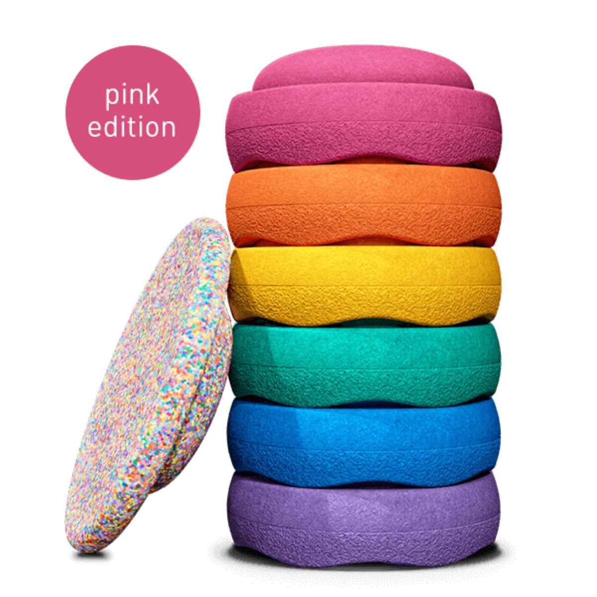 Stapelsteine LIMITED: Stapelstein Rainbow Classic 6+1 – Exklusive Edition LeoBabys