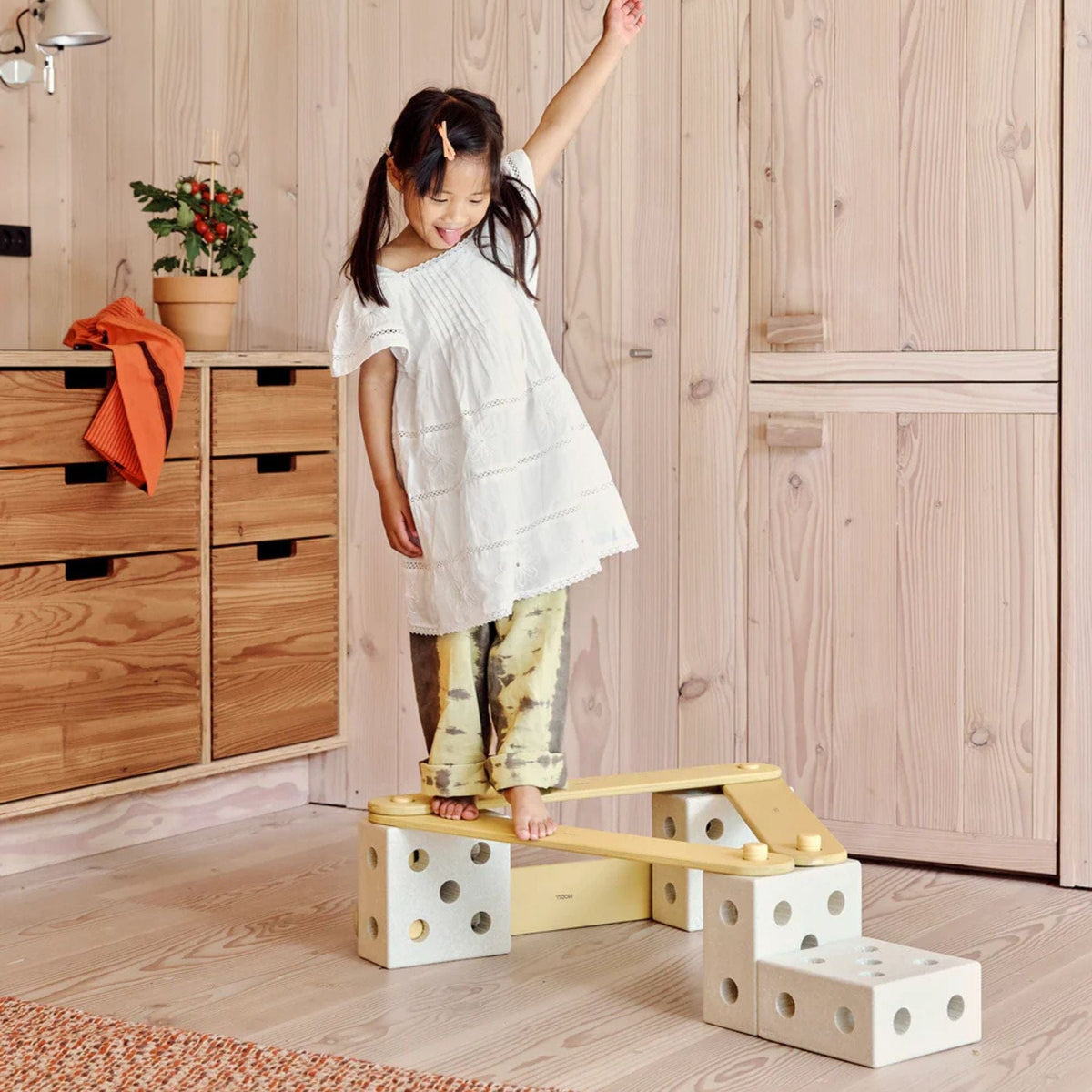 Lern- & Motorikspielzeug MODU Balance Track Set – Kreatives Balancierspiel & Bau-Spielset für Kinder