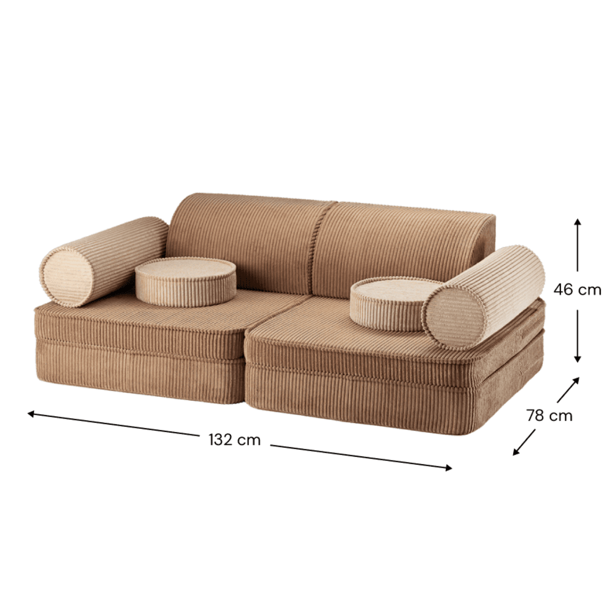 Polstermöbel Modulares Kinder-Spielsofa Kindersofa aus Cord I wigiwama