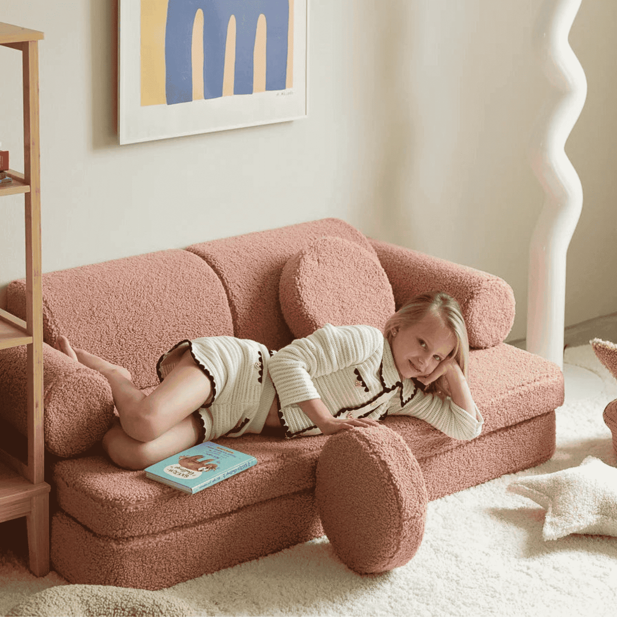 Polstermöbel Modulares Kinder-Spielsofa Kindersofa aus Teddy I wigiwama