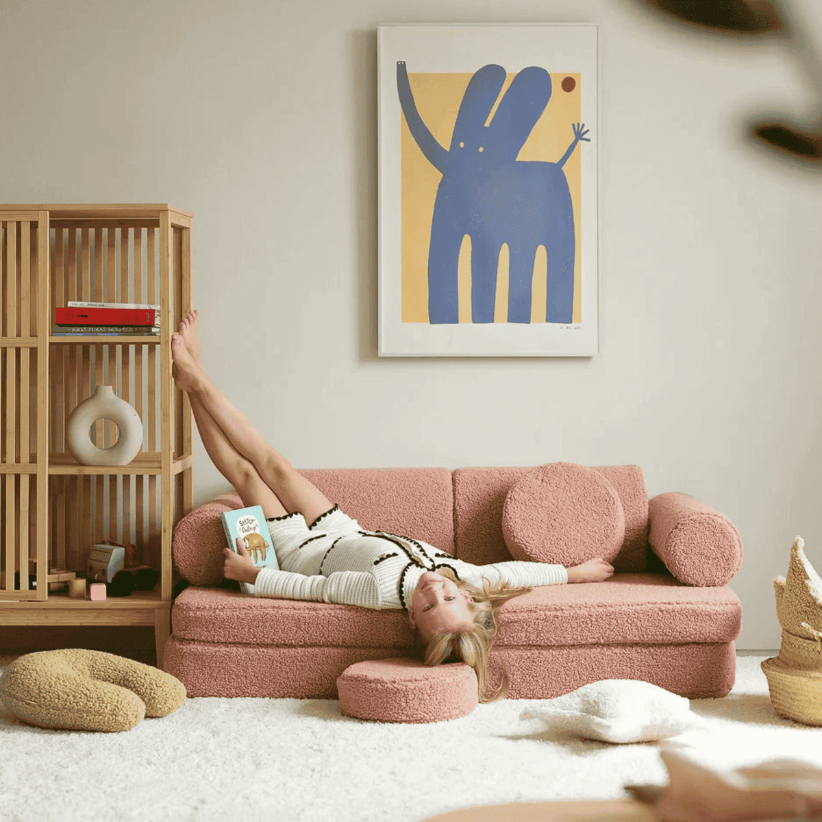Polstermöbel Modulares Kinder-Spielsofa Kindersofa aus Teddy I wigiwama