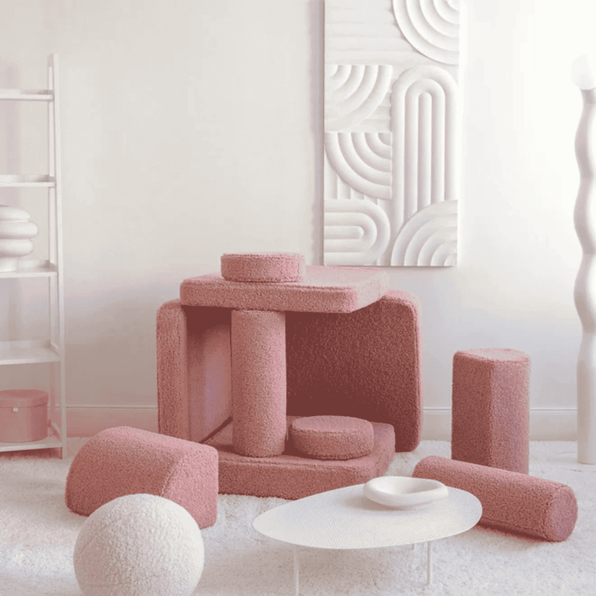 Polstermöbel Modulares Kinder-Spielsofa Kindersofa aus Teddy I wigiwama