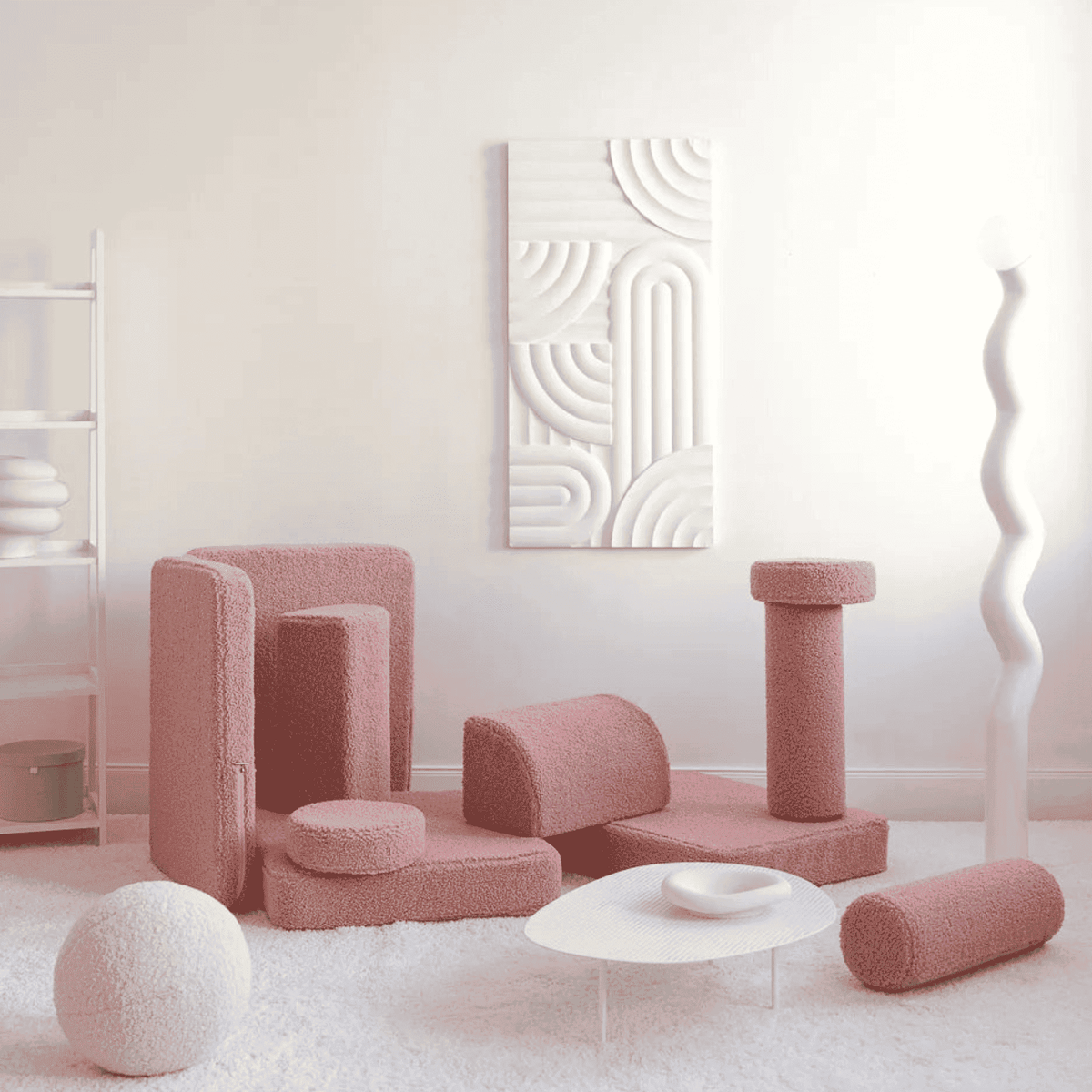 Polstermöbel Modulares Kinder-Spielsofa Kindersofa aus Teddy I wigiwama