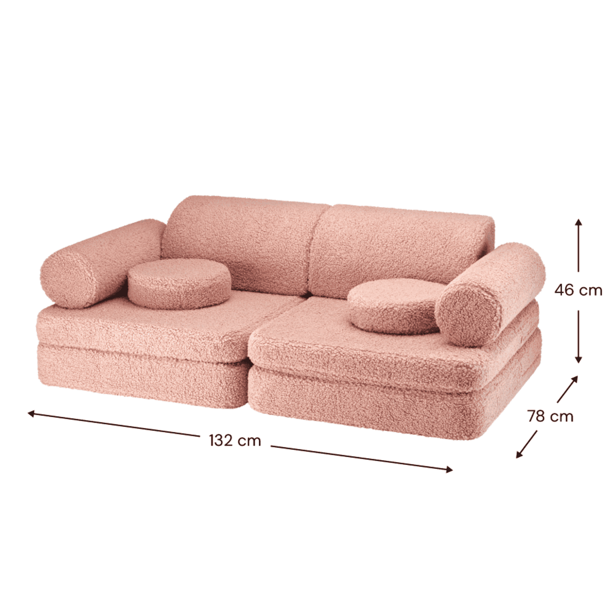 Polstermöbel Modulares Kinder-Spielsofa Kindersofa aus Teddy I wigiwama