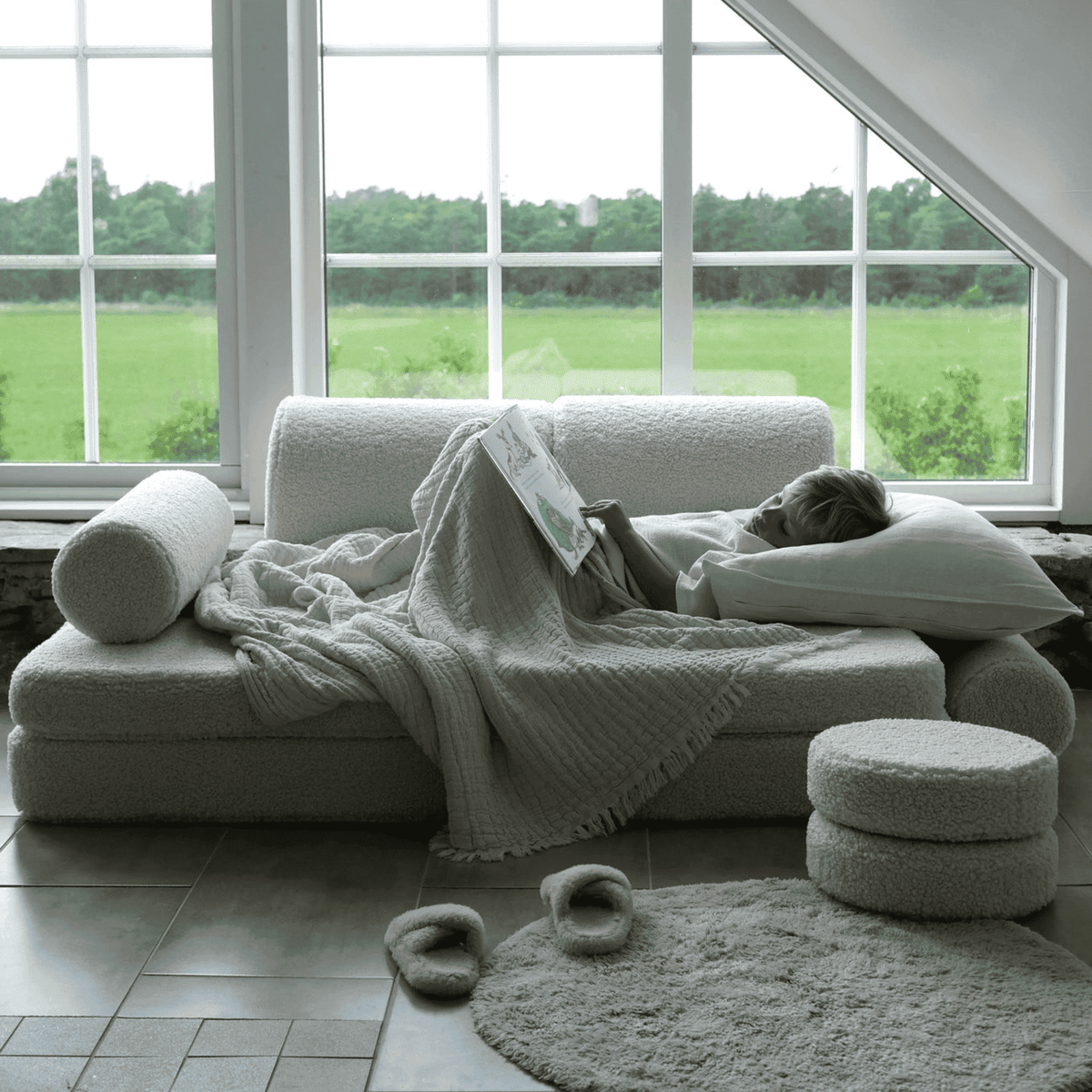 Polstermöbel Modulares Kinder-Spielsofa Kindersofa aus Teddy I wigiwama