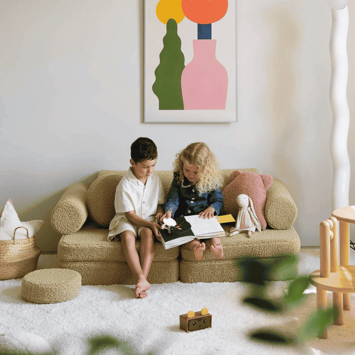 Polstermöbel Modulares Kinder-Spielsofa Kindersofa aus Teddy I wigiwama