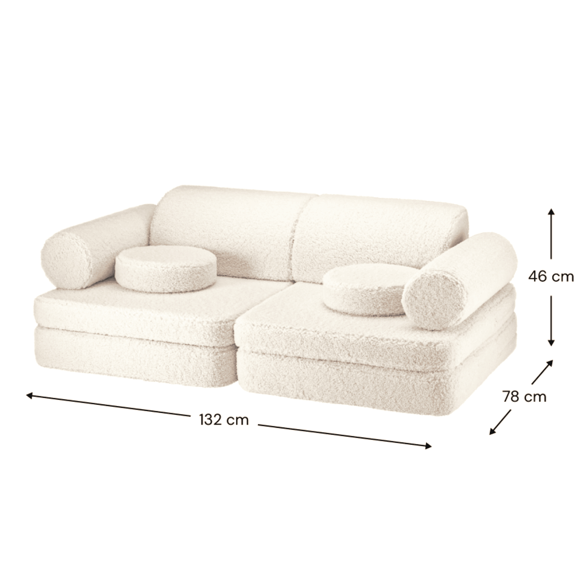 Polstermöbel Modulares Kinder-Spielsofa Kindersofa aus Teddy I wigiwama