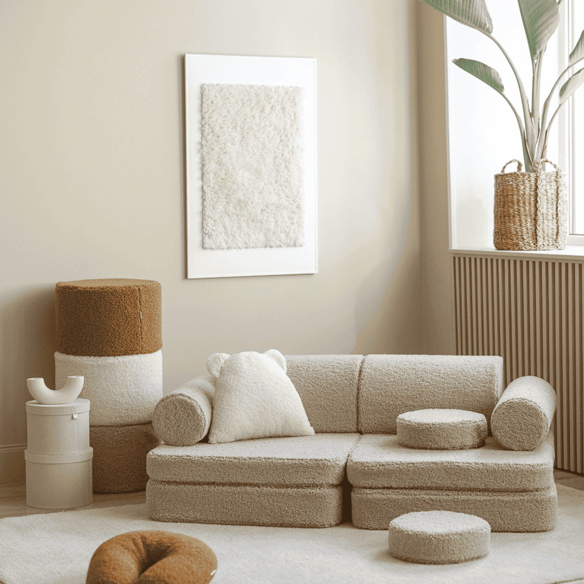 Polstermöbel Modulares Kinder-Spielsofa Kindersofa aus Teddy I wigiwama