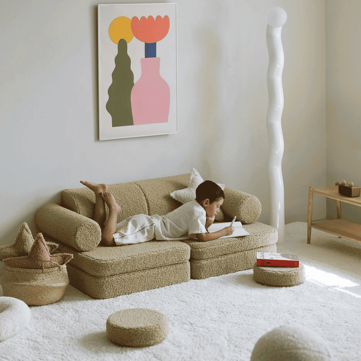 Polstermöbel Modulares Kinder-Spielsofa Kindersofa aus Teddy I wigiwama