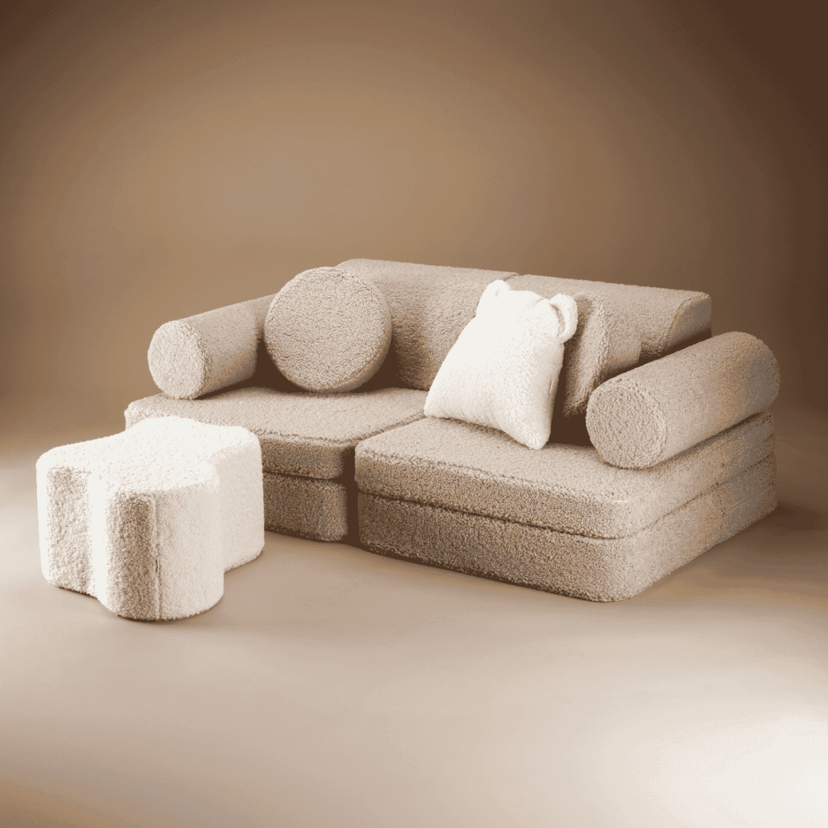 Polstermöbel Modulares Kinder-Spielsofa Kindersofa aus Teddy I wigiwama