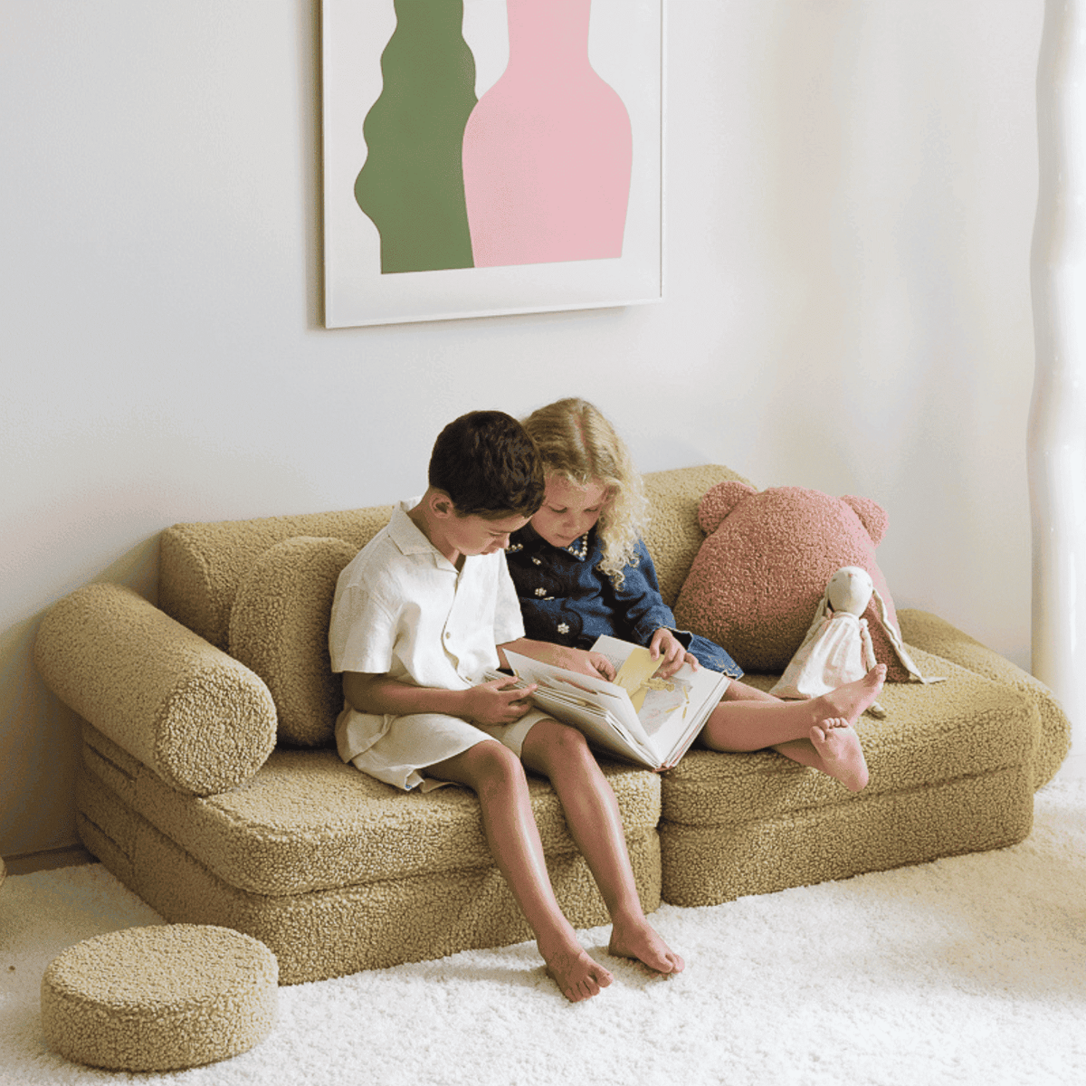 Polstermöbel Modulares Kinder-Spielsofa Kindersofa aus Teddy I wigiwama