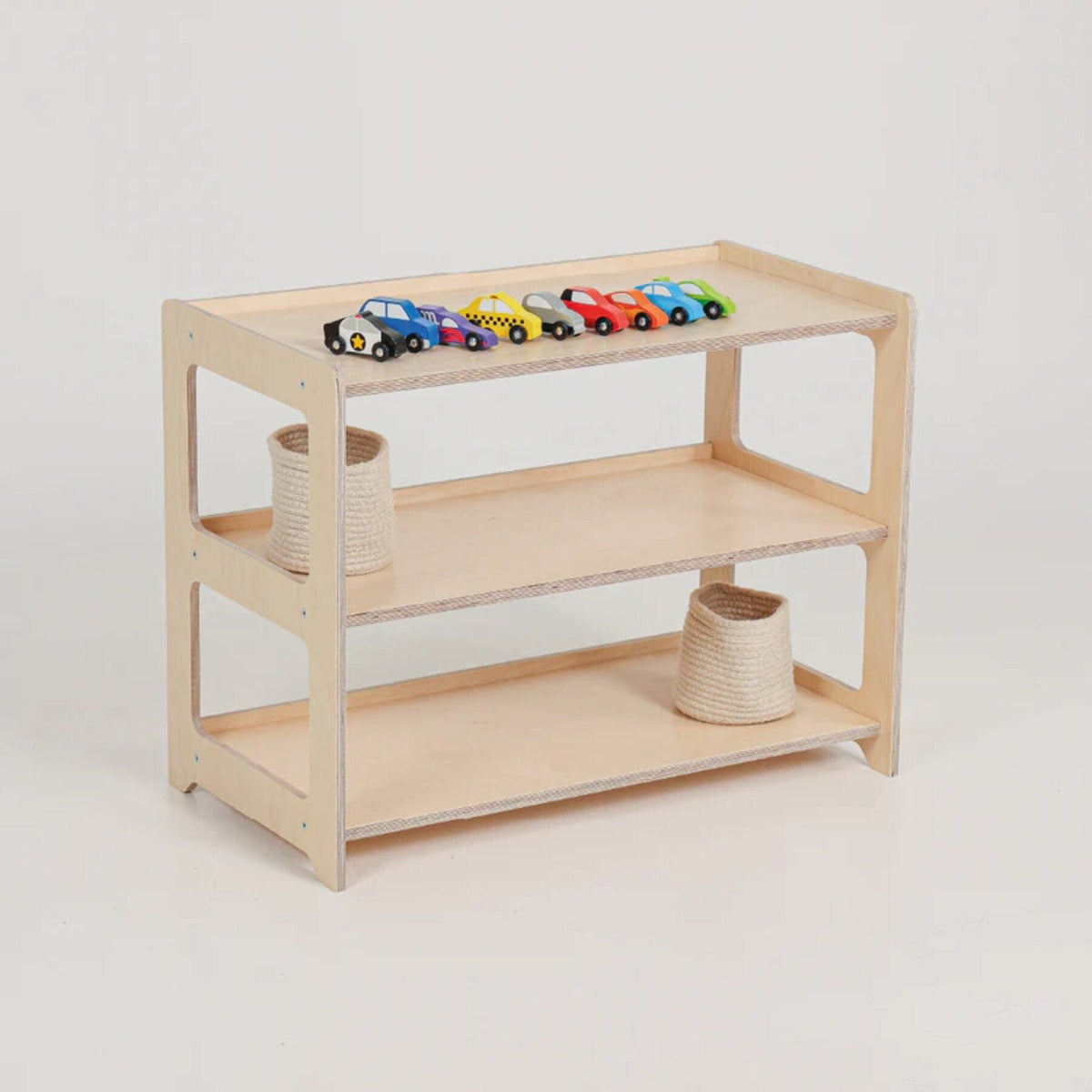 Möbel Montessori-Regal mit drei Fächern
