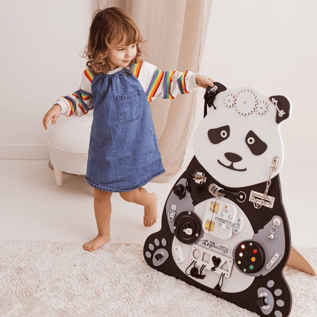 Busy Board Montessori Busy Board ZEN-Panda – ultimative Lernspielzeug
