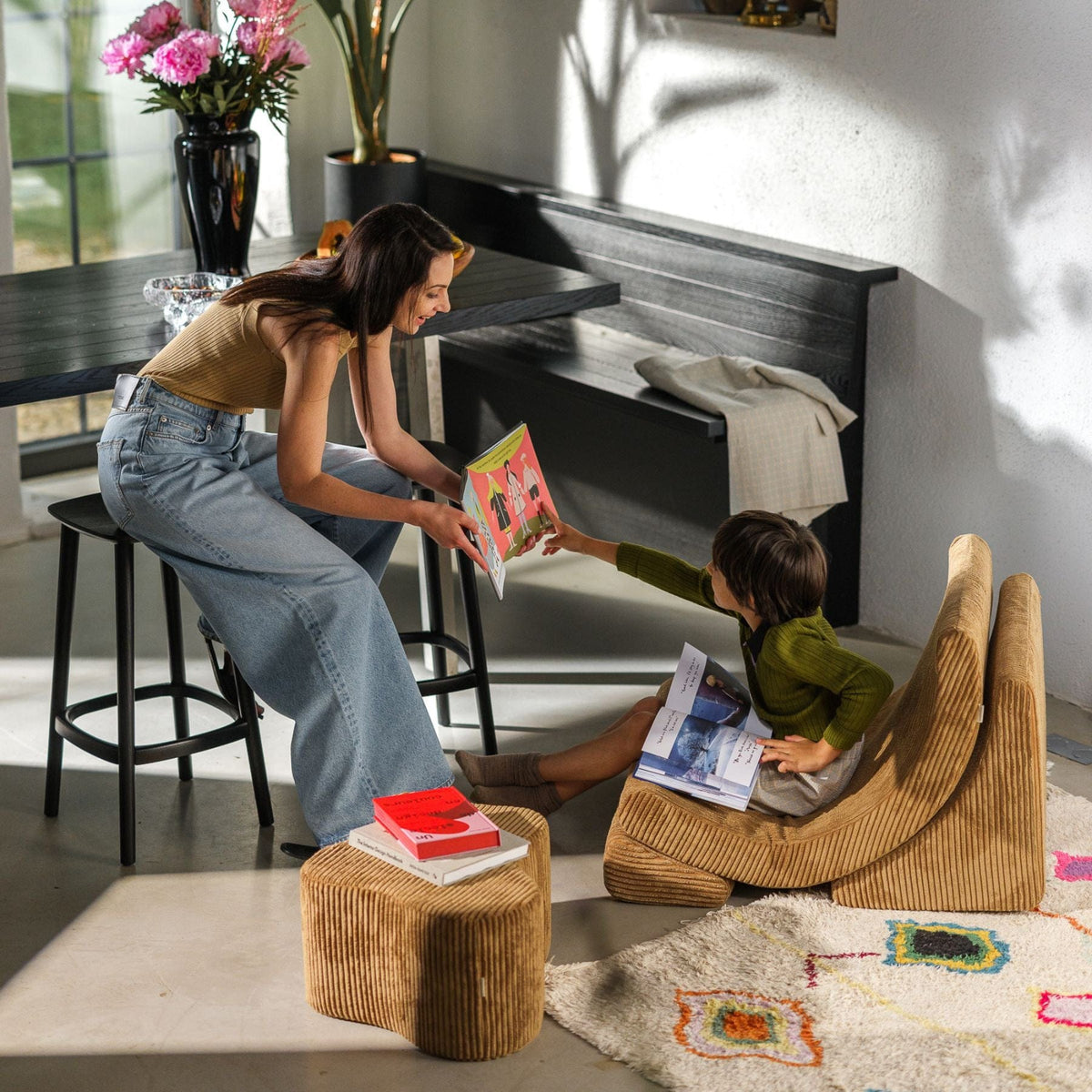 Polstermöbel wigiwama Moon Chair Kindersessel – modularer Kinder-Sessel I Cord