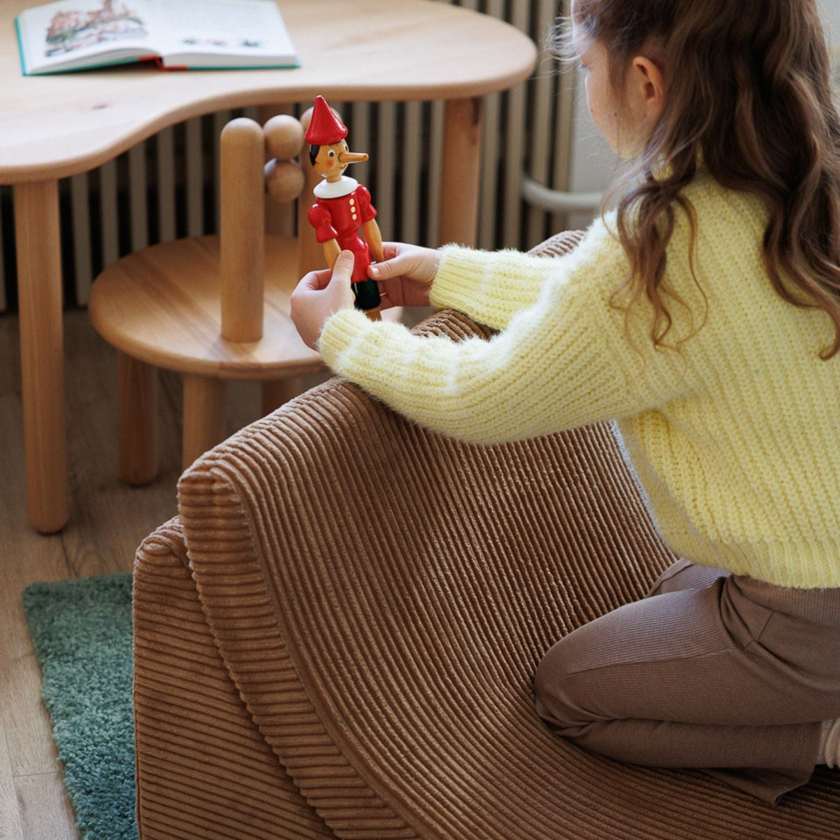 Polstermöbel wigiwama Moon Chair Kindersessel – modularer Kinder-Sessel I Cord
