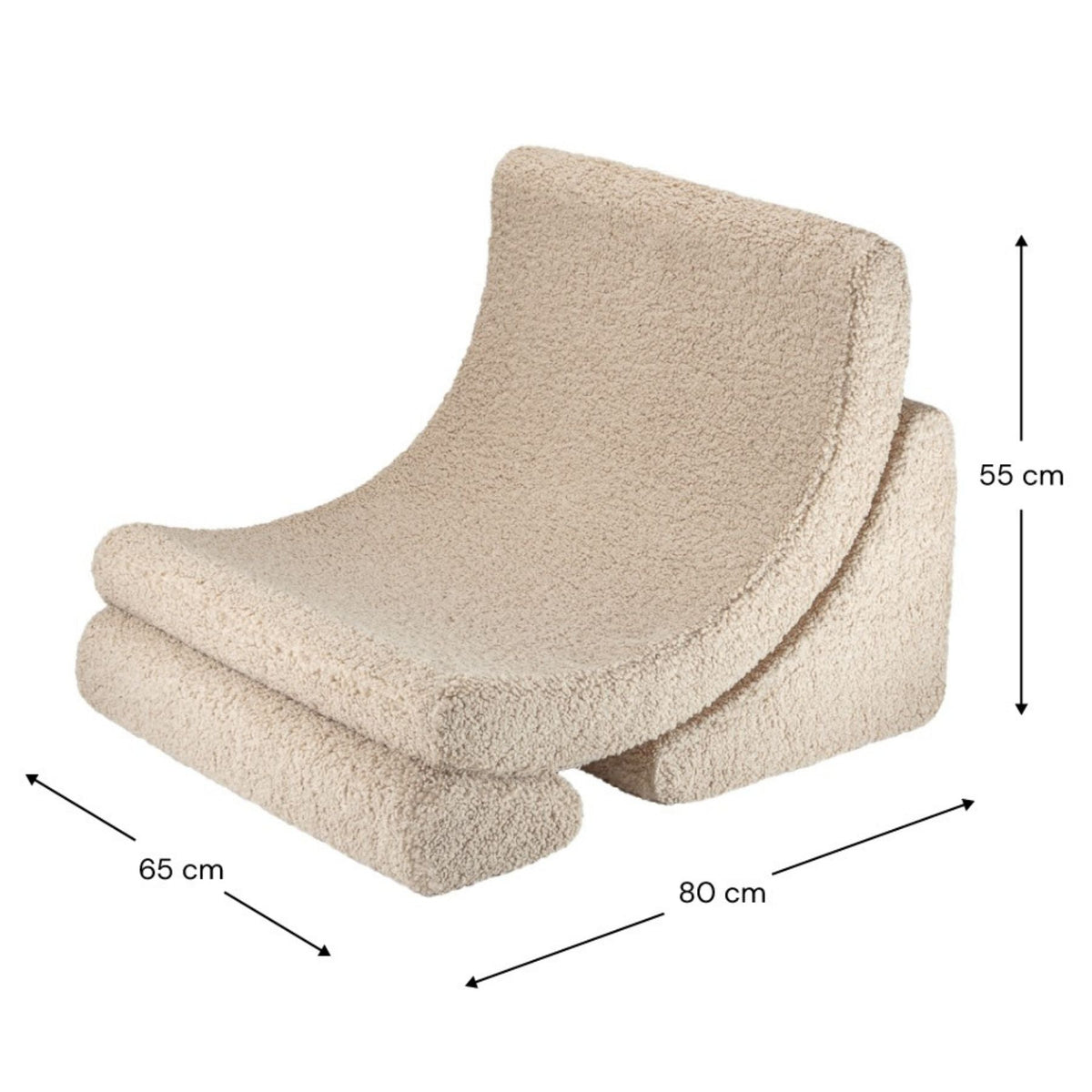 Polstermöbel wigiwama Moon Chair Kindersessel – modularer Kinder-Sessel I Teddy
