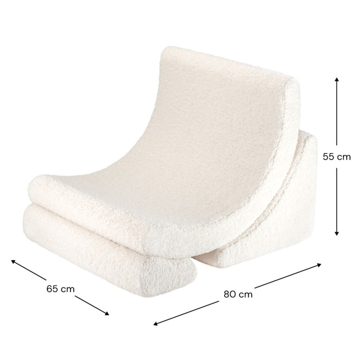 Polstermöbel wigiwama Moon Chair Kindersessel – modularer Kinder-Sessel I Teddy