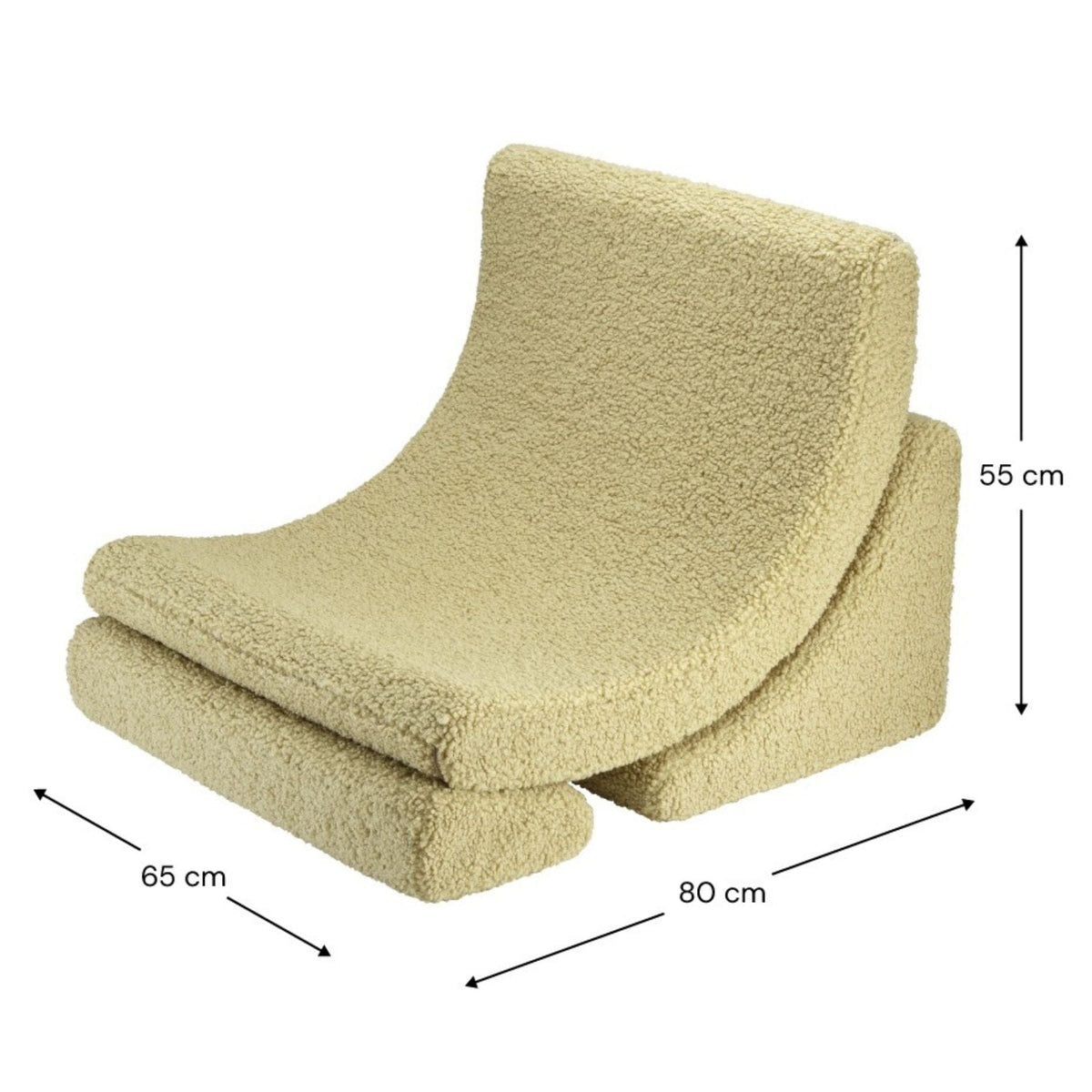 Polstermöbel wigiwama Moon Chair Kindersessel – modularer Kinder-Sessel I Teddy