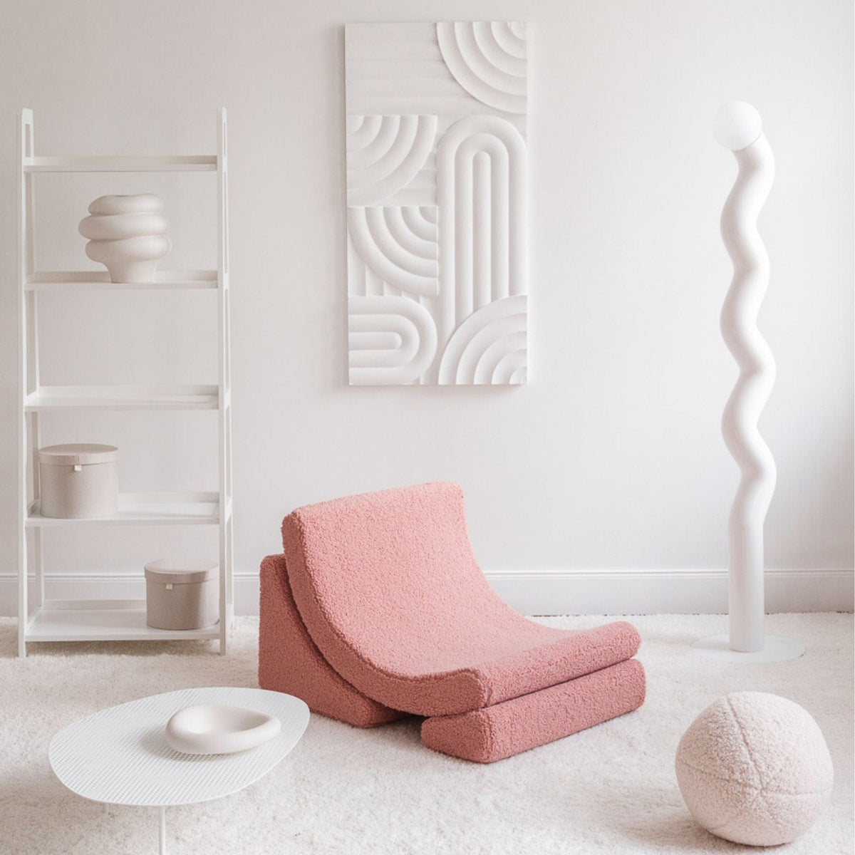 Polstermöbel wigiwama Moon Chair Kindersessel – modularer Kinder-Sessel I Teddy