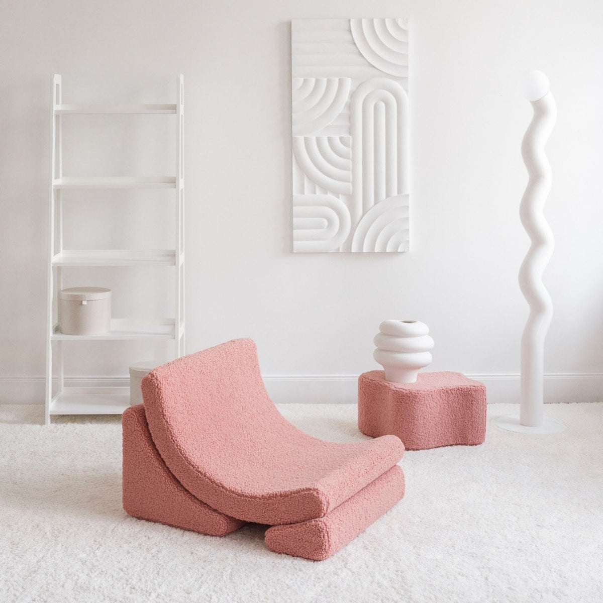 Polstermöbel wigiwama Moon Chair Kindersessel – modularer Kinder-Sessel I Teddy
