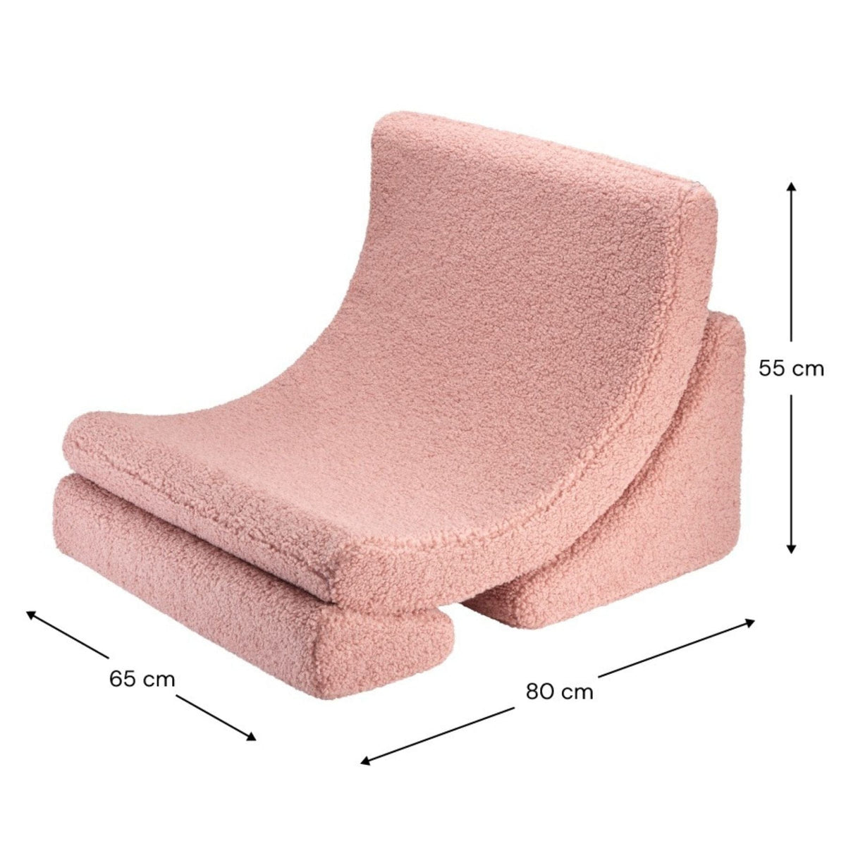Polstermöbel wigiwama Moon Chair Kindersessel – modularer Kinder-Sessel I Teddy