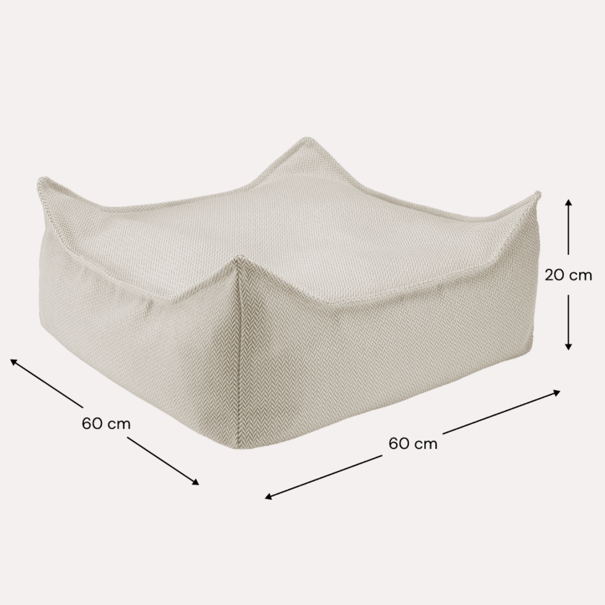 Polstermöbel wigiwama Outdoor Ottoman - Sitzkissen & Hocker für Kinder | 6 Farben