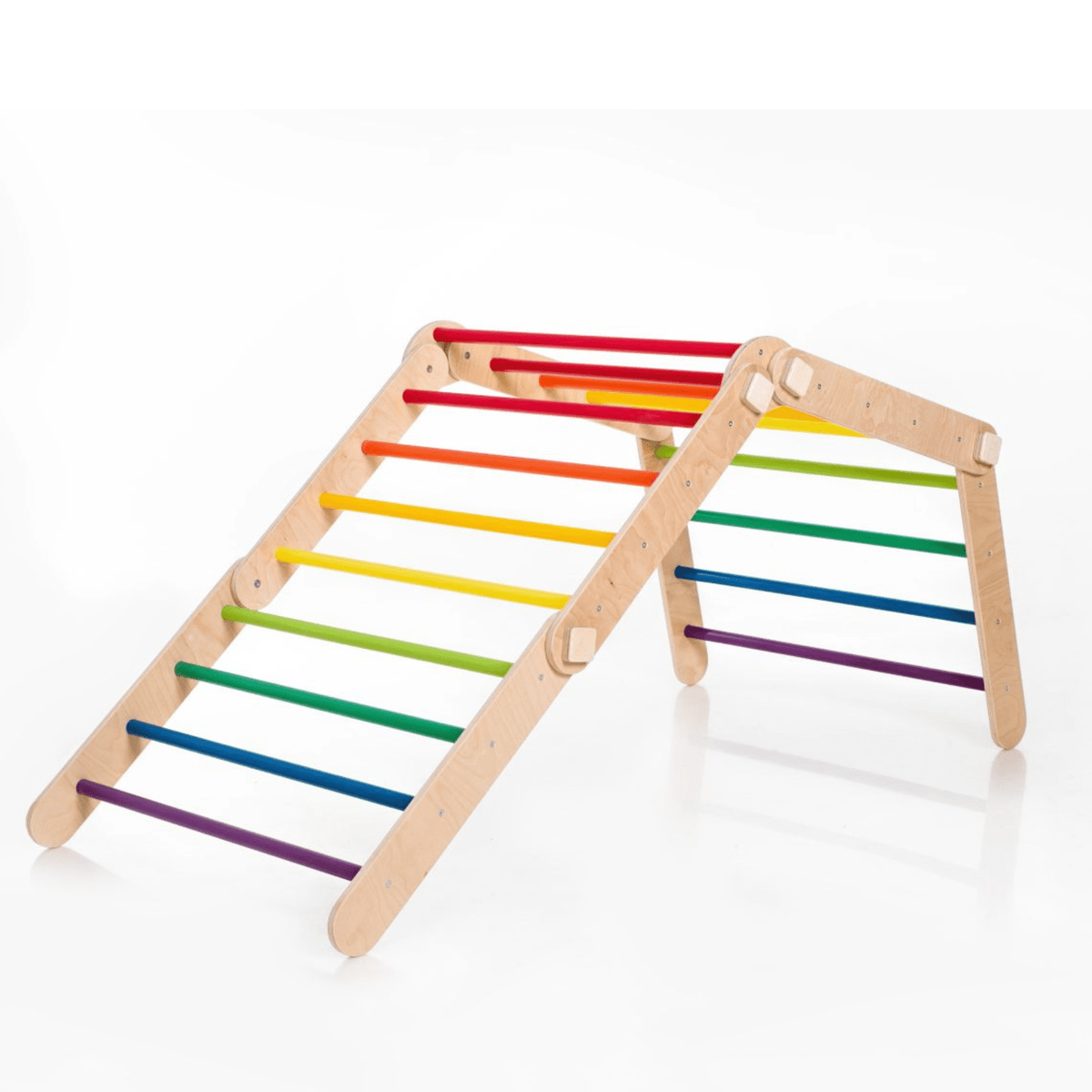 Kletterdreieck Pikler Dreieck Set Bunt – 4-in-1 Motorik-Kletterbaukasten