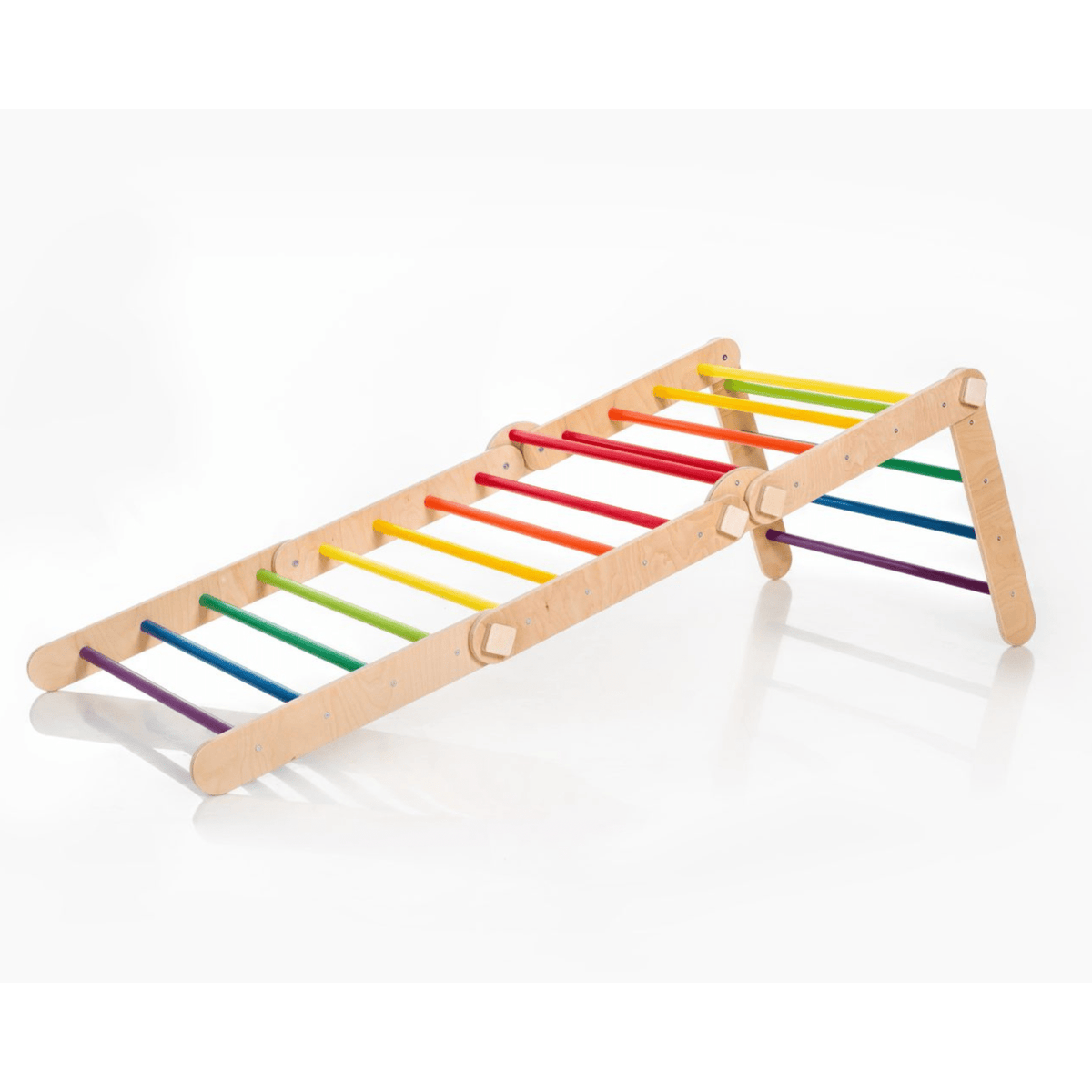 Kletterdreieck Pikler Dreieck Set Bunt – 4-in-1 Motorik-Kletterbaukasten