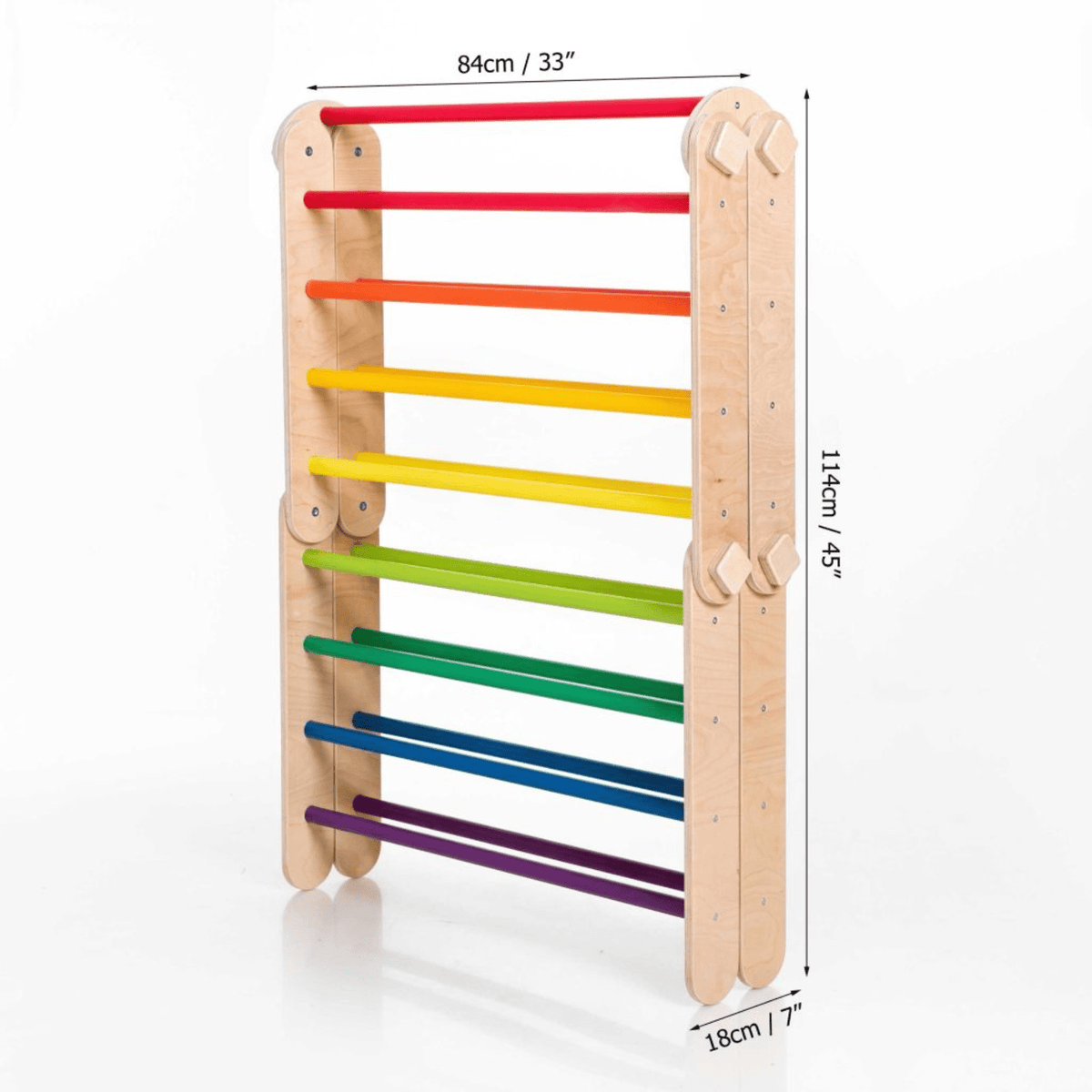 Kletterdreieck Pikler Dreieck Set Bunt – 4-in-1 Motorik-Kletterbaukasten