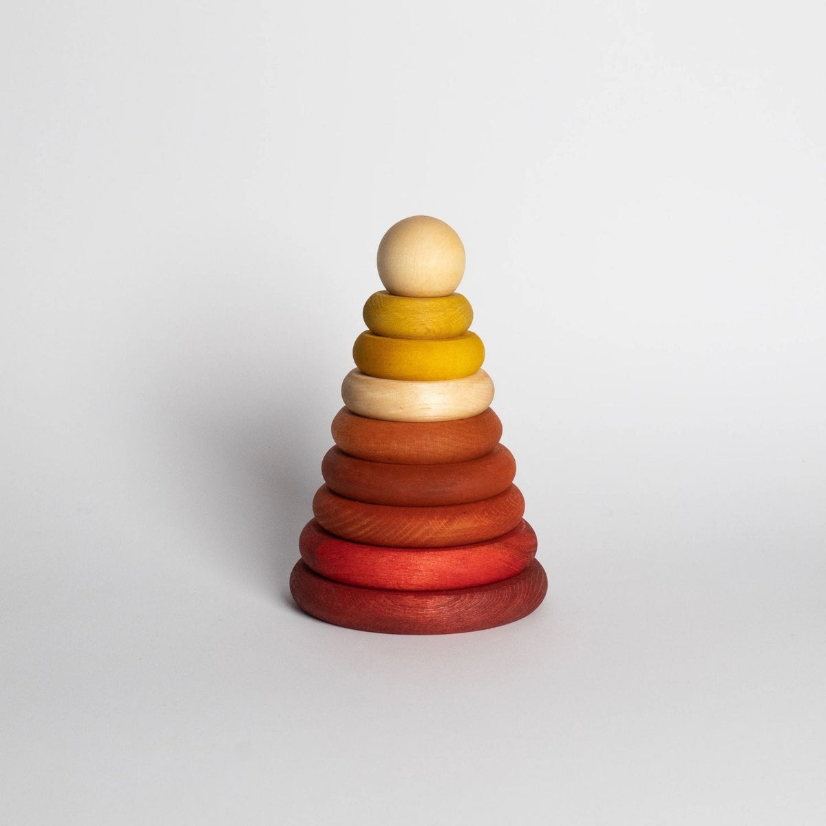 Holzspielzeug & Bausteine Runde Pyramide - Montessori Stapelturm aus Holz | Wooden Story