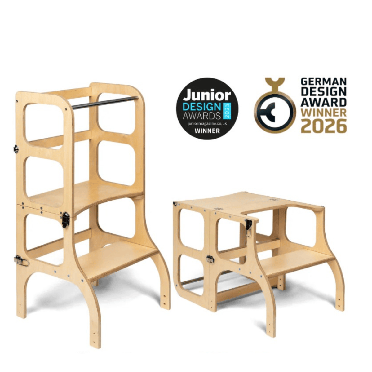 Learning Tower STEP’n’SIT Wandelbare Montessori Lernturm und Tisch 2in1