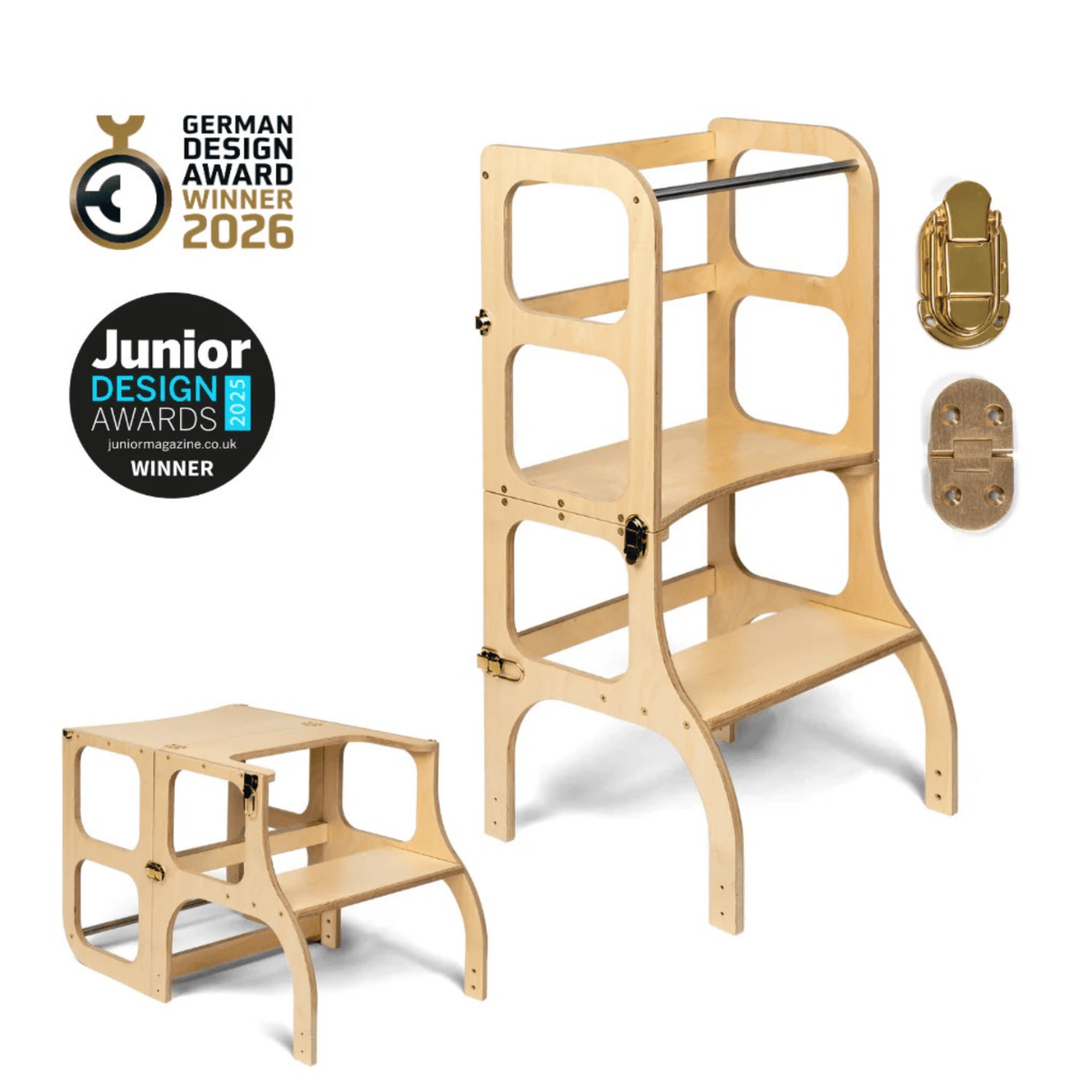 Learning Tower STEP’n’SIT Wandelbare Montessori Lernturm und Tisch 2in1