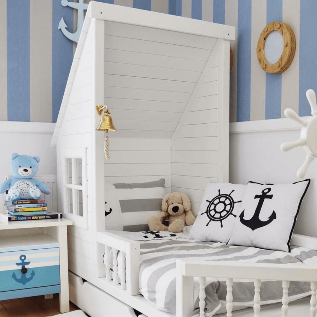 Bett Schiffbett Kinderbett - Schiffbett Kapitän Hook - Peter-Pan