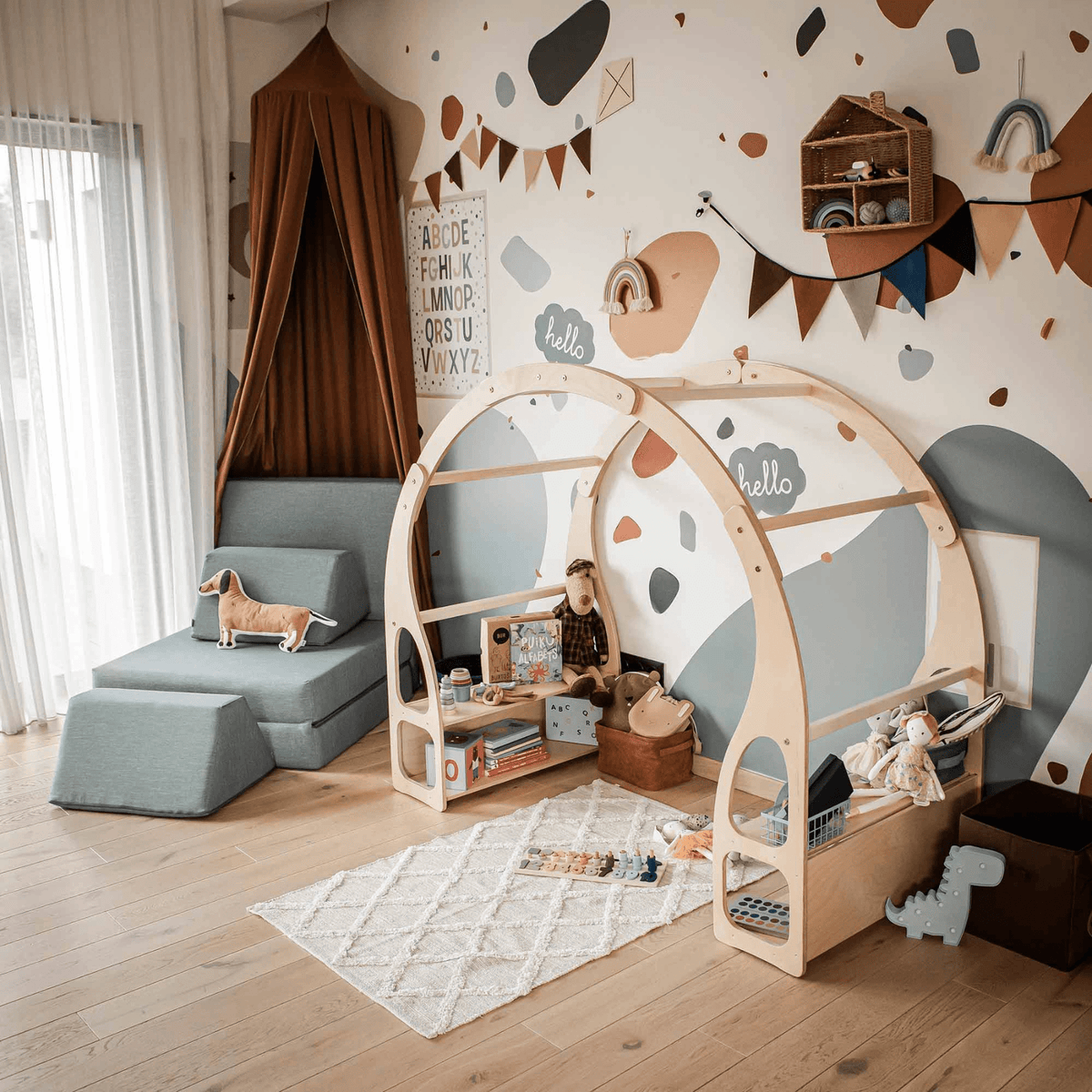 Möbel Montessori-Spielzeugregal für Kleinkinder
