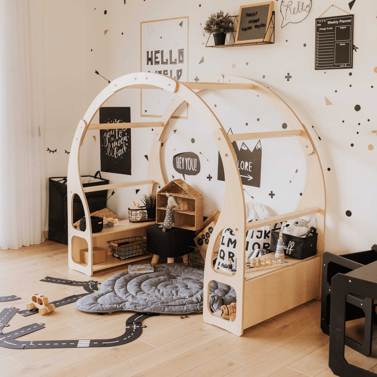 Möbel Montessori-Spielzeugregal für Kleinkinder