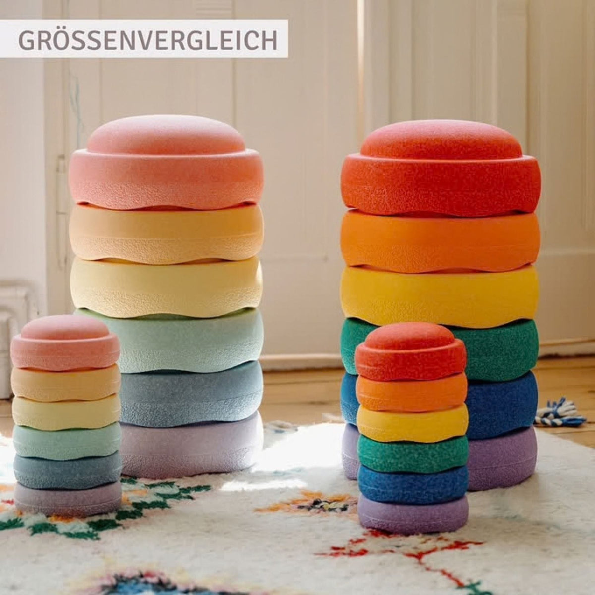 Stapelsteine Stapelstein Mini rainbow Winter Special, 6 + 1 Minis, classic oder pastel