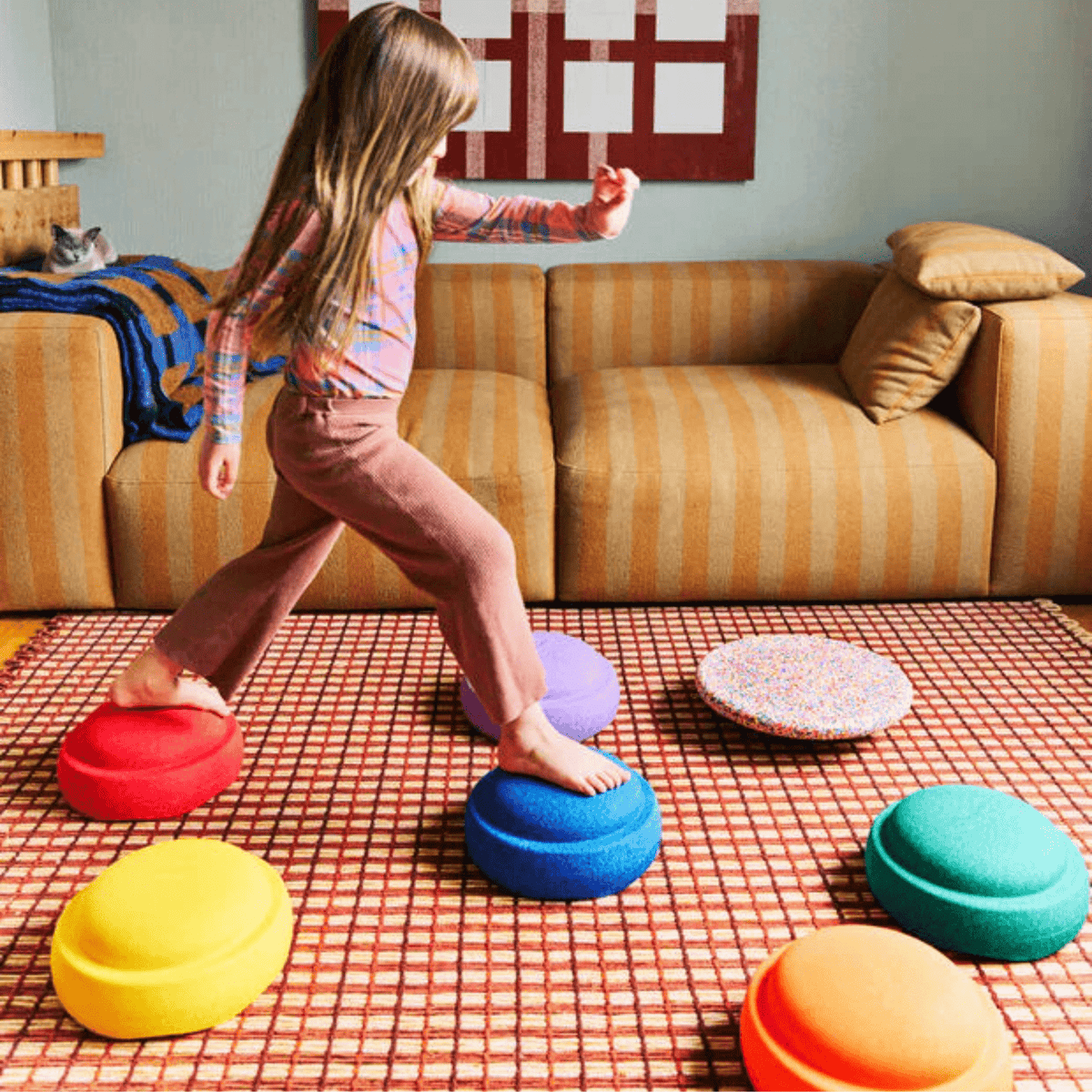 Stapelsteine Stapelstein Rainbow Set classic 6+1 BOARD SUPER CONFETTI