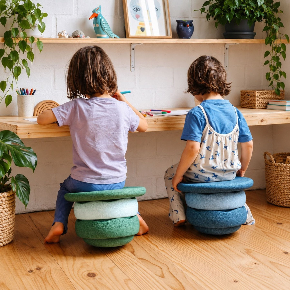 Stapelsteine Stapelstein® Waters & Greens Set - Balancesteine & Board in Naturfarben | ab 1 Jahr