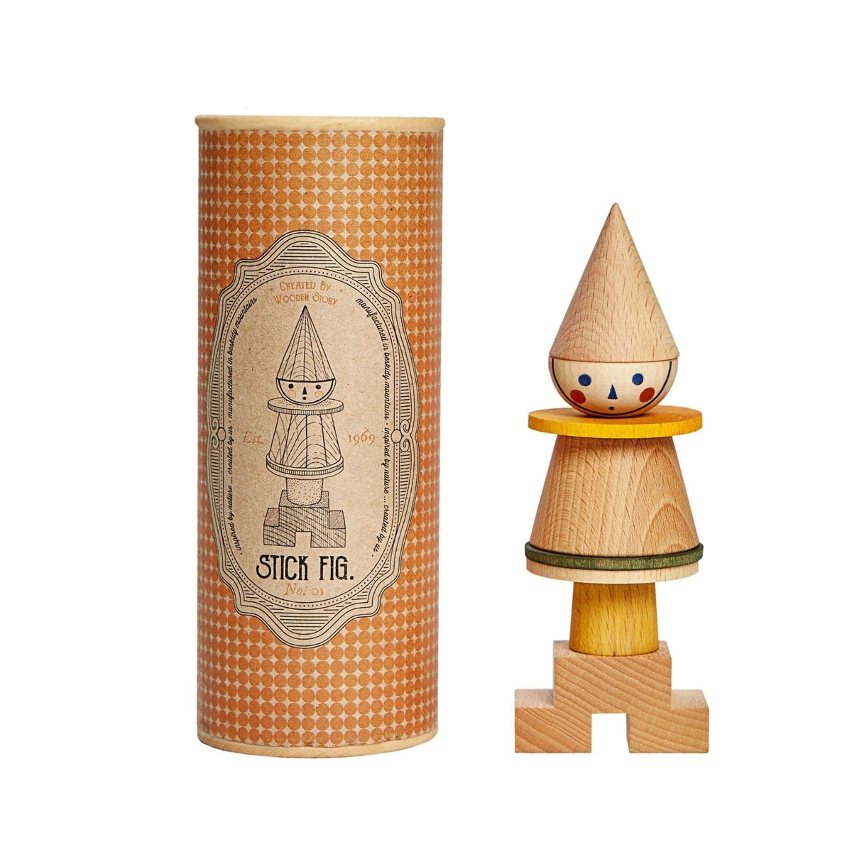 Holzspielzeug & Bausteine Steckfigur LALA - Montessori Stapelfigur aus Holz | Wooden Story