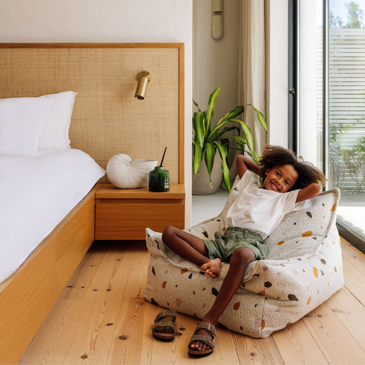 Sitzsäcke wigiwama Sitzsack-Sessel Terrazzo aus Bouclé für Kinder
