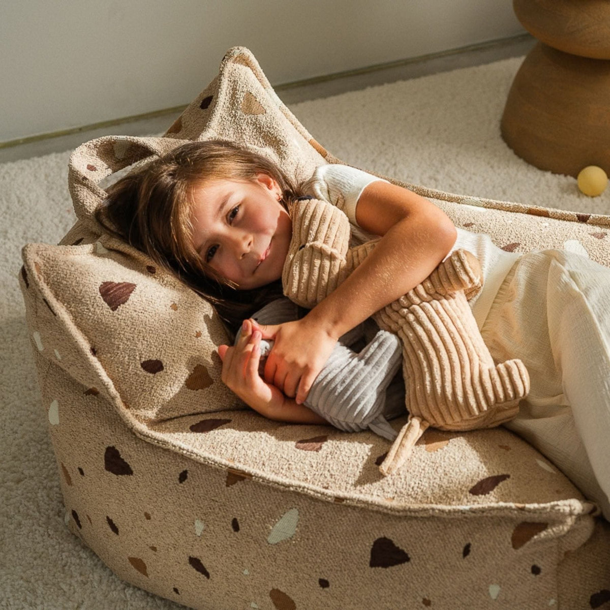 Sitzsäcke wigiwama Sitzsack-Sessel Terrazzo aus Bouclé für Kinder