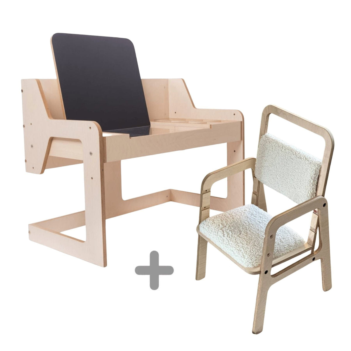 Kinderschreibtisch Verstellbarer Montessori Kindertisch und Stuhl Set luula