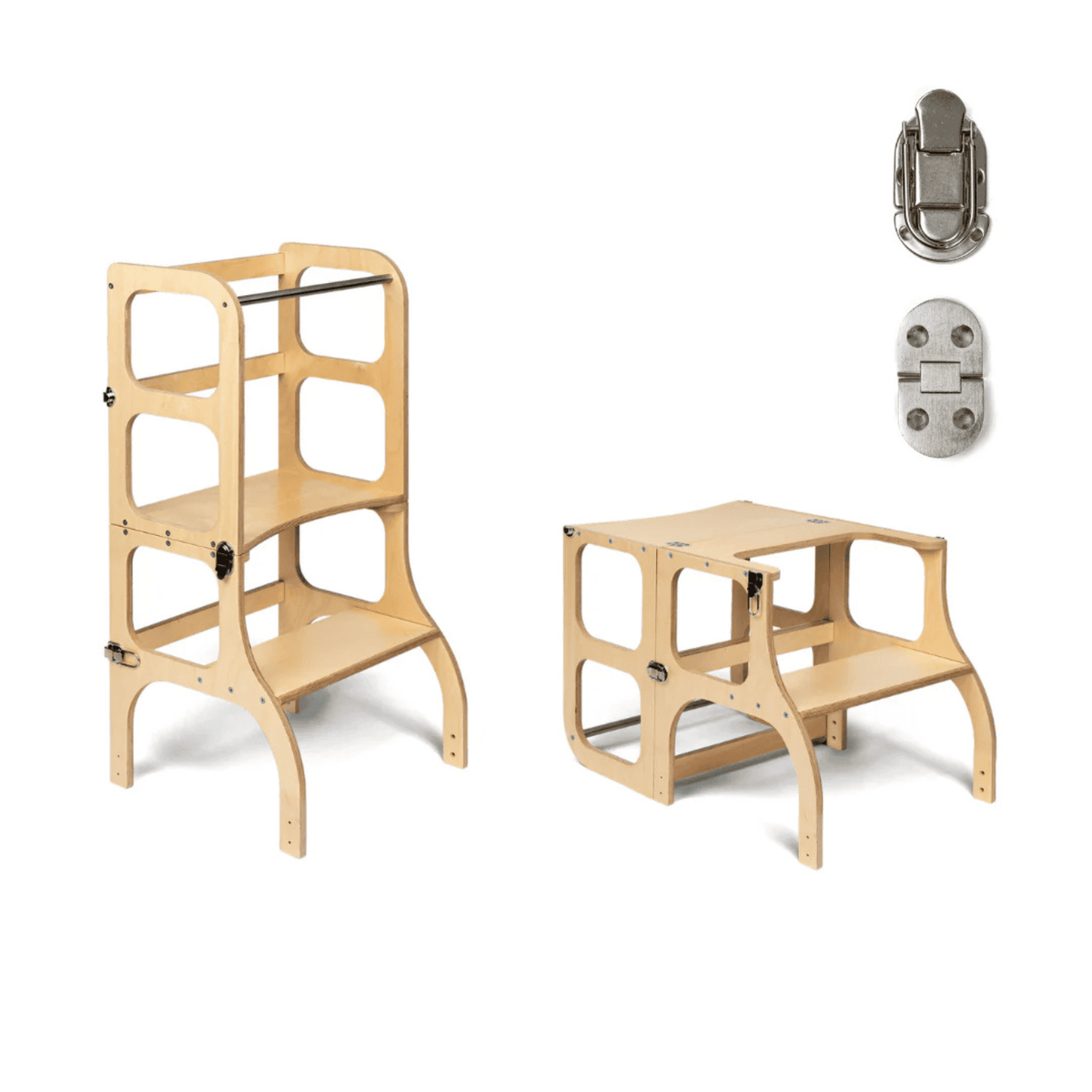 Learning Tower STEP’n’SIT Wandelbare Montessori Lernturm und Tisch 2in1