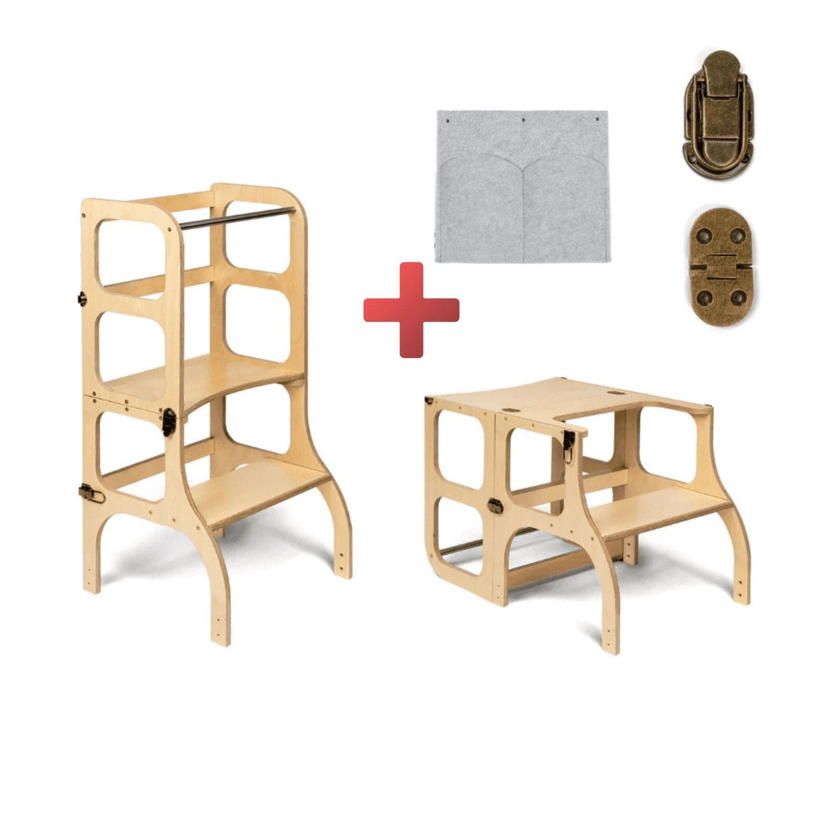 Learning Tower STEP’n’SIT Wandelbare Montessori Lernturm und Tisch 2in1
