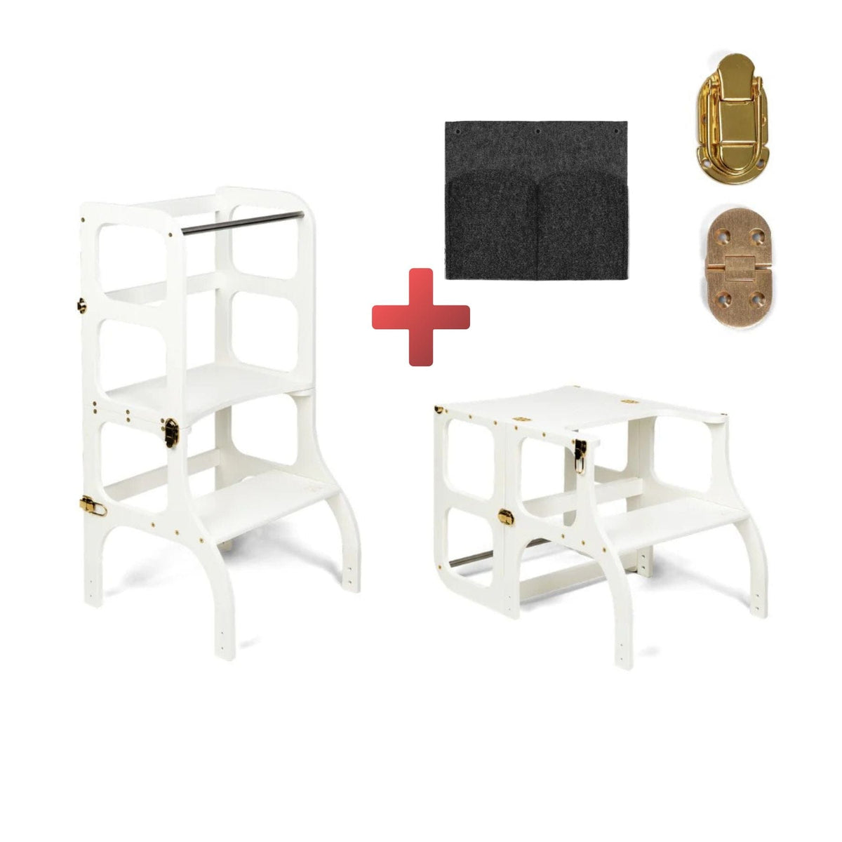 Learning Tower STEP’n’SIT Wandelbare Montessori Lernturm und Tisch 2in1
