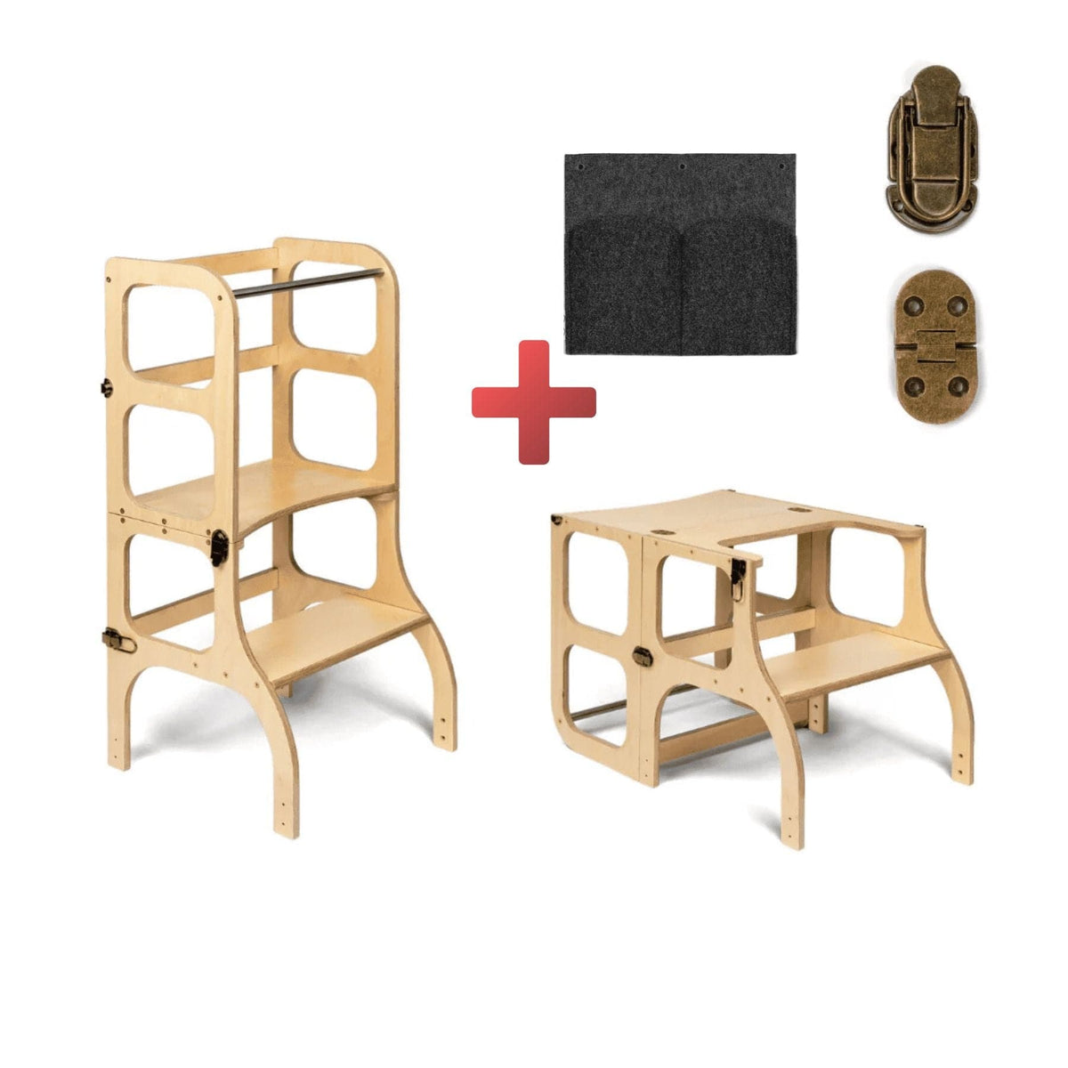 Learning Tower STEP’n’SIT Wandelbare Montessori Lernturm und Tisch 2in1