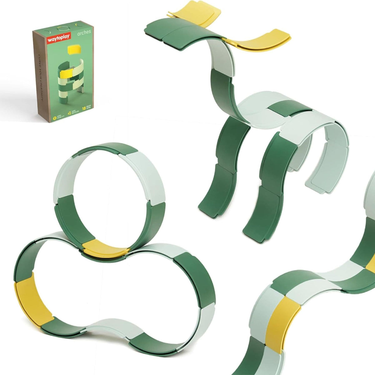 Konstruktionsspielzeug Arches Starter Set – Bauspielzeug Geschenk | 18 Boegen | waytoplay