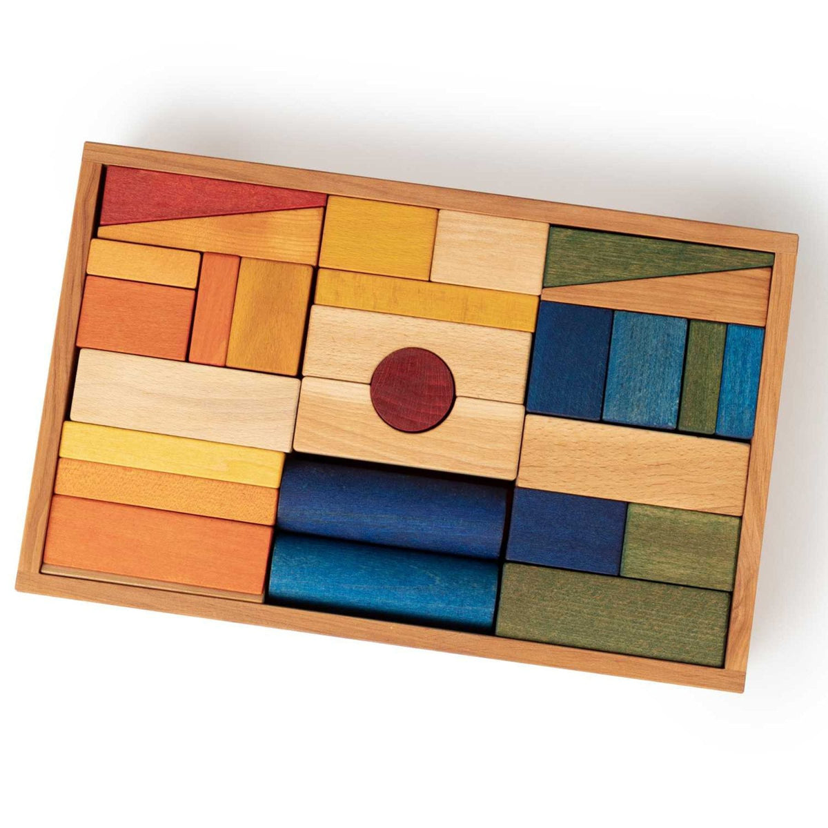 Holzspielzeug & Bausteine Wooden Story Holzbausteine im Tablett 63 Teile