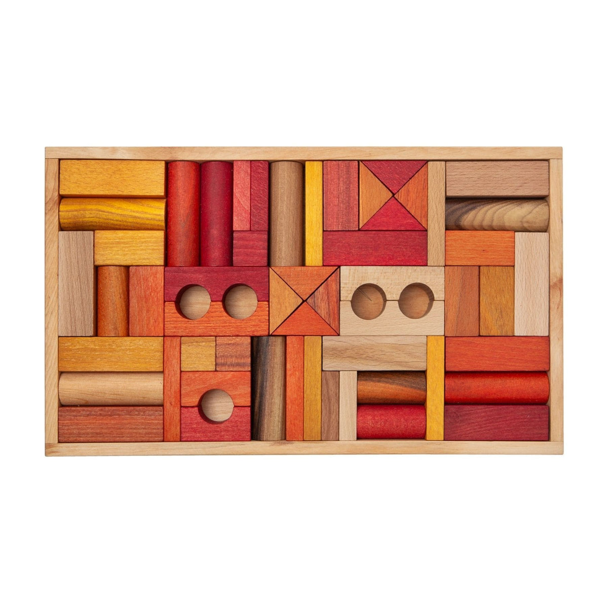 Holzspielzeug & Bausteine Wooden Story Holzbausteine im Tablett 54 Teile